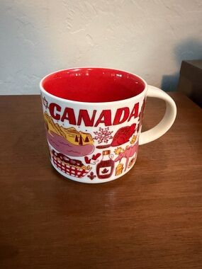Starbucks Been There Series Canada Red Ceramic Coffee Mug - Souvenir Drinkware